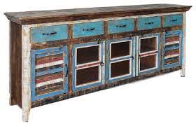 Solid wood amish curio and display cabinets. Rustic Distressed Reclaimed Solid Wood Curio Cabinet With Glass Door And Shutter Beach Style Entertainment Centers And Tv Stands By Crafters And Weavers Houzz