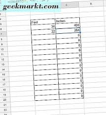 Yuk simak artikel kali ini bagaimana cara menghitung satuan kaki ke beberapa bentuk satuan lainnya. Bagaimana Mengkonversi Kaki Ke Inci Di Google Spreadsheet Geekmarkt Com