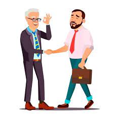 Happy Client Vector Customer Person Shaking Hands Partnership Important Client Business Connection Isolated Flat Cartoon Character Illustration Person Clipart Character Illustration Cartoon Characters Cartoon Styles