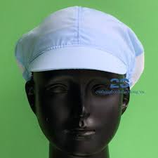 Nón Lưới Trùm Tóc 6 Múi Màu Xanh Da Trời Phối Lưới Trắng