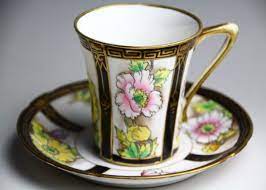 Hand painted trimont china, made in occupied japan. Our Antique Teacup Collection Ginza Gomei Akita Beef Teppanyaki