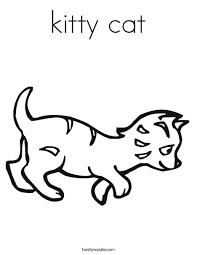 Kitty Cat Coloring Page Twisty Noodle