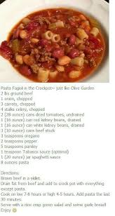 Pasta E Cajole Olive Garden Recipes Food Pot Recipes