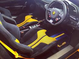 Ferrari 458 Black Blue And Yellow Interior Floor Mats Are Custom Yellow Interior Car Seats Interior Floor