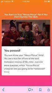 In the iconic halloween film hocus pocus, winifred, sarah, and mary, sing what song on stage? Hocus Pocus Trivia Quiz