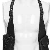 Plate-forme de poitrine en cuir avec pochettes utilitaires