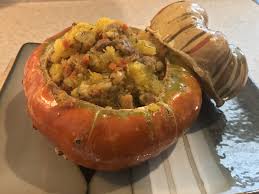 While the squash is cooking, toss the red peppers, one red onion, and the jalapeno on the grill to roast, rotating as necessary and removing with. Stuffed Turban Squash Recipe Genius Kitchen Squash Recipes Recipes Turban Squash