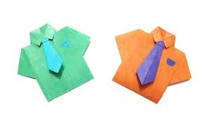 Father's day is almost here! How To Make A Paper Shirt And Tie Easy Origami Youtube
