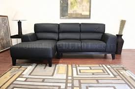 Acme kiva reversible bonded leather match sectional sofa with 2 pillows. Black Leather Contemporary L Shaped Sofa Sectional W High Back