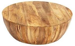 Amazon Com The Urban Port Coffee Table In Round Shape With Distressed Finish Home Kitchen Mango Wood Coffee Table Coffee Table Wood Round Wood Coffee Table