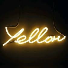 Neon Neonsign Yellow Homedecor Colourfulhome Yellow Photography Yellow Aesthetic Neon Lighting