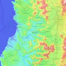 Se vende sin comisión terreno de 60.000 m2 en melipilla (muy cercano a centro de eventos los naranjos de mallarauco). Topografische Karte Provincia De Melipilla Hohe Relief