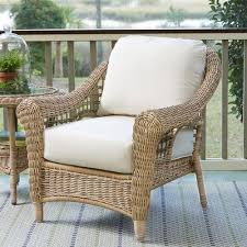 Birch Lane Patio Furniture Birch Lane Lynwood Wicker Chair With Sunbrella Reg Cushions Wicker Lounge Chair Wicker Chair Outdoor Wicker Chairs