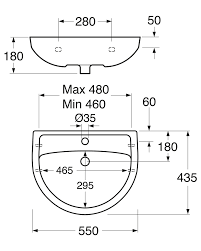 The oval shape with its traditional styling is ideal for small bathrooms where. Bathroom Sink Nordic 410055 For Bolt Bracket Mounting 55 Cm Zw2 410055