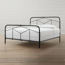 Cora King Black Iron Bed Reviews Crate And Barrel In 2020 Iron Bed Black Iron Beds Iron Bed Frame