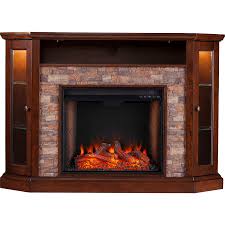 A big reason that many people are attracted to this corner tv stand (besides its looks) is that fact that it can hold a 60″ tv. Southern Enterprises Redden Corner Electric Media Fireplace Sylvane