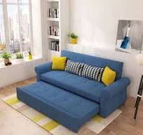 Sofa Bed Lipat Kain Kustom untuk Ruang Tamu