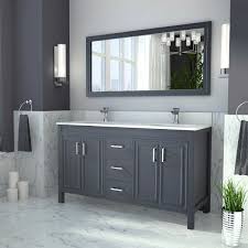 Corniche 60 Gray Double Sink Vanity By Studio Bathe