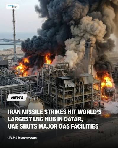 🔴 BREAKING: Qatar's interior ministry says an explosion occurred at a  factory in Ras Laffan, the site of the country's core LNG processing  operations, with no injuries or leak reported.