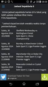 Setan merah belum pernah kalah dari liverpool dalam lima pertemuan terakhir mereka di semua kompetisi (empat imbang, satu menang). Jadwal Tv For Android Apk Download