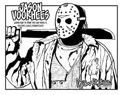 Jason Friday The 13th Coloring Pages Halloween Coloring Pages Halloween Coloring Coloring Pages