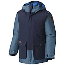 Columbia Boys Lost Brook Jacket Collegiate Navy Blue Heron Heather