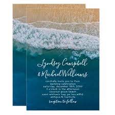 Elegant Beach Blue Ocean Wedding Invitation Zazzle Com Ocean Wedding Invitations Ocean Wedding Beach Destination Wedding Invitations