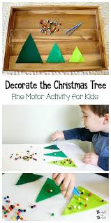 Fine Motor Activity For Kids Decorate The Felt Christmas Trees Buggy And Buddy Fine Motor Activities For Kids Christmas Activities Preschool Christmas