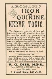 Aromatic Iron And Quinine Nerve Tonic Textual Art Print In 2020 Tonic Pharmacy Art Labels