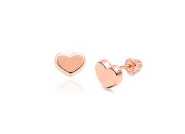 T.w.) in 14k gold, rose gold or white gold $1,000.00 your choice $700.00 Modern Heart Baby Children S Earrings Screw Back 14k Rose Gold