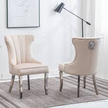 See more ideas about velvet dining chairs, dining chairs, dining. Monten Lion Knocker Cream Velvet Dining Chairs In Pair Furniture In Fashion