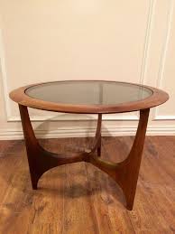 Adrian Pearsall Danish Mid Century Modern Lane Round End Table Smoked Glass End Tables Table Smoked Glass