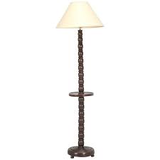 American arts and crafts wrought iron harp floor lamp. Vintage French Wood Floor Lamp With Table Fully Restored For Sale At 1stdibs