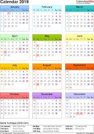 New year 1 january 2019 (tuesday) (kl only). 2019 Calendar Uk Printable Year Calendar
