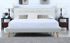 5.0 из 5 звездоч., исходя из 1 оценки. Mid Century Ivory Linen Low Profile Platform Bed Frame With Tufted Headboard Design Cal King Walmart Com Walmart Com