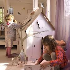 Kidsonroof Casa Cabana Cardboard House With Patterns Cardboard House Play House Cardboard Playhouse
