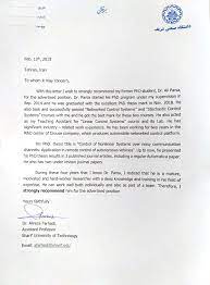 How do i find a phd supervisor? Pdf Letter Of Recommendation From Prof Farhadi My Phd Supervisor