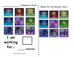 pj masks token behavior chart