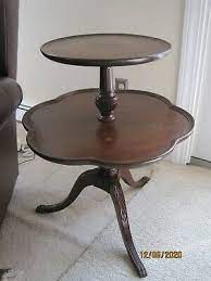 He operated sawmills in kendallville and angola, indiana. Vintage 2 Tier End Lamp Table Pie Crust Edge Mahogany Mersman 7315 Ebay