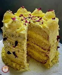 Garnish it with sliced pistachios, dry rose petals, and saffron. Rasmalai Cake Recipe Eggless Ras Malai Cake Your Food Fantasy