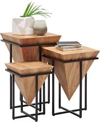 Beistelltisch 45 Cm Akazie Massiv Eisen Shoppen Holztisch Design Beistelltisch Holz Eisenmobel
