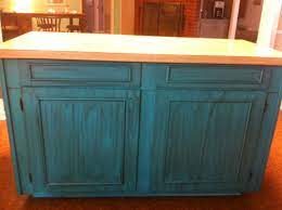 Teal Turquoise Island Kitchen Distressed Painted Kitchen Island Kitchen Colors Turquoise Kitchen Cabinets