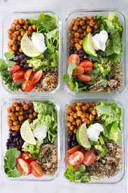 Easy Vegetarian Meal Prep Chipotle Chickpea Taco Bowl Recipe Vegetarian Recipes Easy Healthy Meal Prep Easy Vegetarian Dinner