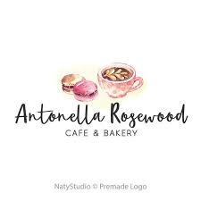 Premade Logo Bakery Logo Macarons Logos Shop Logo Business Logo Cafe Logo Pastry Logo Watercolor Log Flower Logo Design Bakery Logo Floral Logo Design