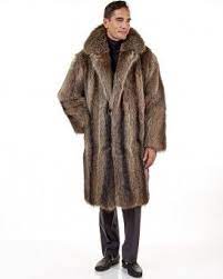 The Hudson Mid Length Natural Grey Fox Fur Coat For Men Mens Fur Coat Mens Coats Peacoat Men
