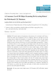 A Consumer Level 3D Object Scanning Device using depth sensor for Web-based  C2C Business