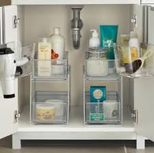 Organize with jars and dishes. How To Organize Your Under Bath Sink Cabinet The Container Store