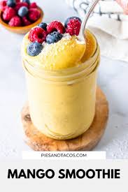 Mango Smoothie Recipe Mango Smoothie Smoothie Recipes Healthy Breakfast Super Healthy Smoothie Recipes