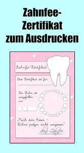 Eine urkunde „beurkundet eine erlangte kompetenz, das absolvieren einer ausbildung. Zahnfeezertifikat Zum Ausdrucken Familinchen Zahnfee Brief Zahnfee Zahne