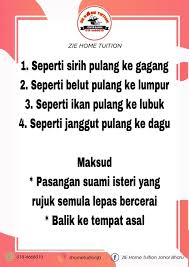 Namun demikian ada anomali, yaitu terdapat jenis ikan yang mampu berpindah dari air tawar ke air laut atau sebaliknya. Peribahasa Sama Maksud Zie Home Tuition Johor Bahru Hq Facebook